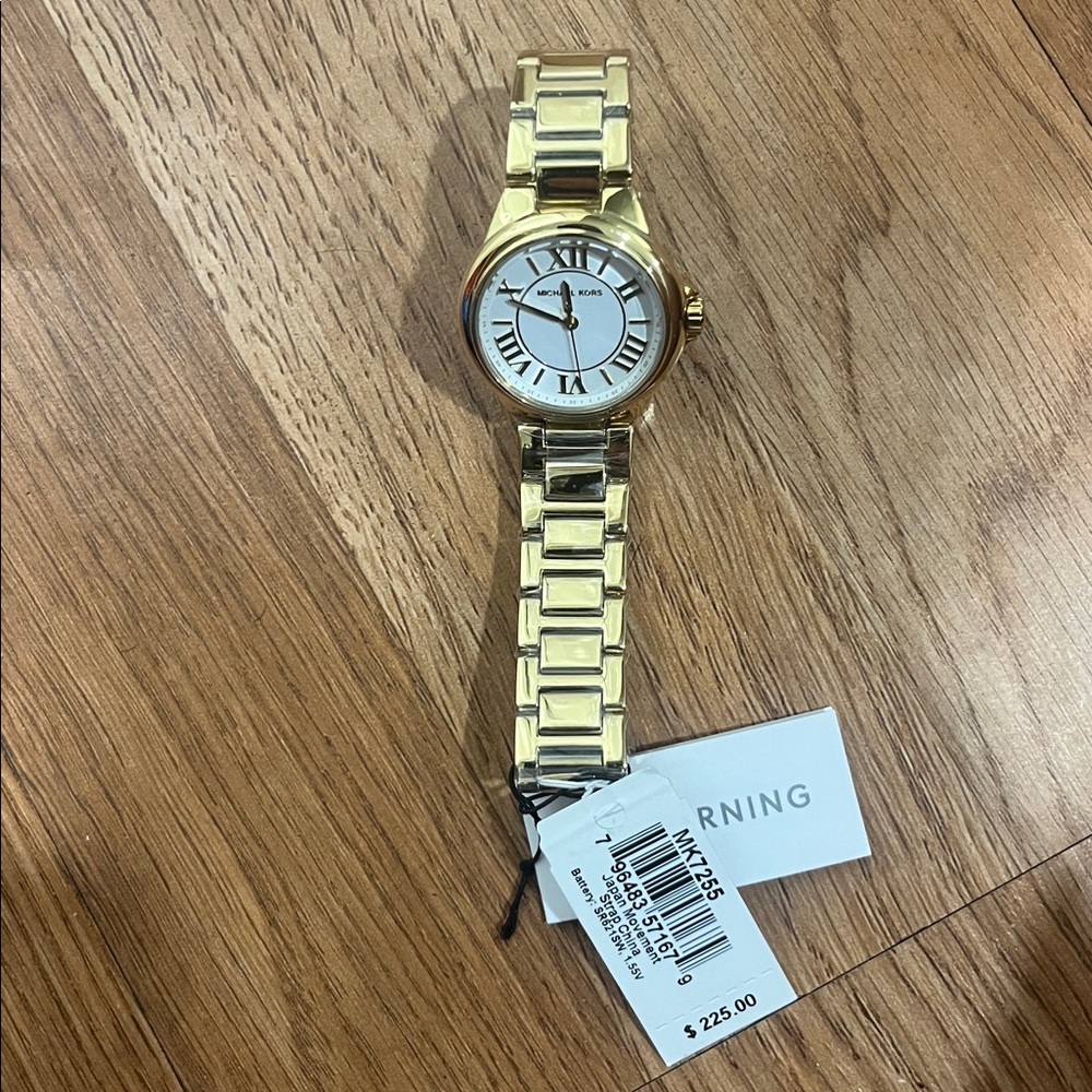 Michael Kors Gold Watch with White Dial